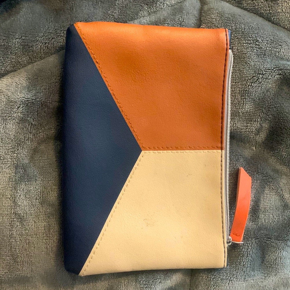 Color block makeup bag